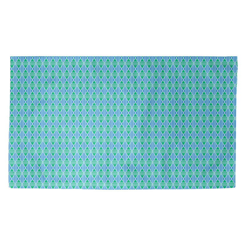 Tapis de couleur bleu pastel lineed losanges Avicia, Rectangle 2 pi 2 po x 3 pi 4 po