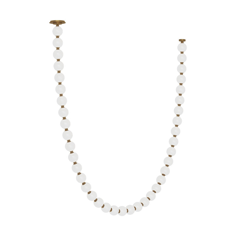 Perle 1 - Light LED Chandelier, Natural Brass