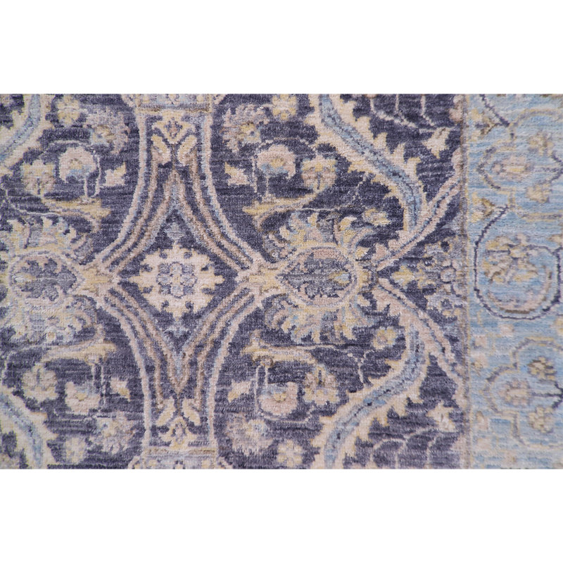 Tapis de couloir bleu marine / bleu / beige de haute qualité Ziegler 3000