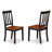 5 Piece Modern Dining Table Set Includes a Square Wooden Table with Butterfly Leaf and 4 Dining Room Chairs, Black & Cherry-1780990707