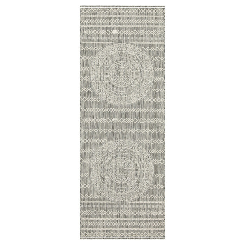 Silver Indoor/Outdoor Area Rug, Rectangle 7'10" x 10'3"