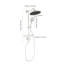 Système de douche ShowerSpas avec douche à effet pluie et douche à main-110679881
