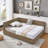 Upholstered Tufted Bed Frame, Sofa Bed Frame With Comfortable Backrest And Armrests, Bed For Bedroom, Living Room,Velvet-1199303033-1199303034