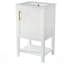 Meuble-lavabo de salle de bain avec lavabo, porte à fermeture douce, support de rangement et tablette ouverte pour les salles de bain modernes
