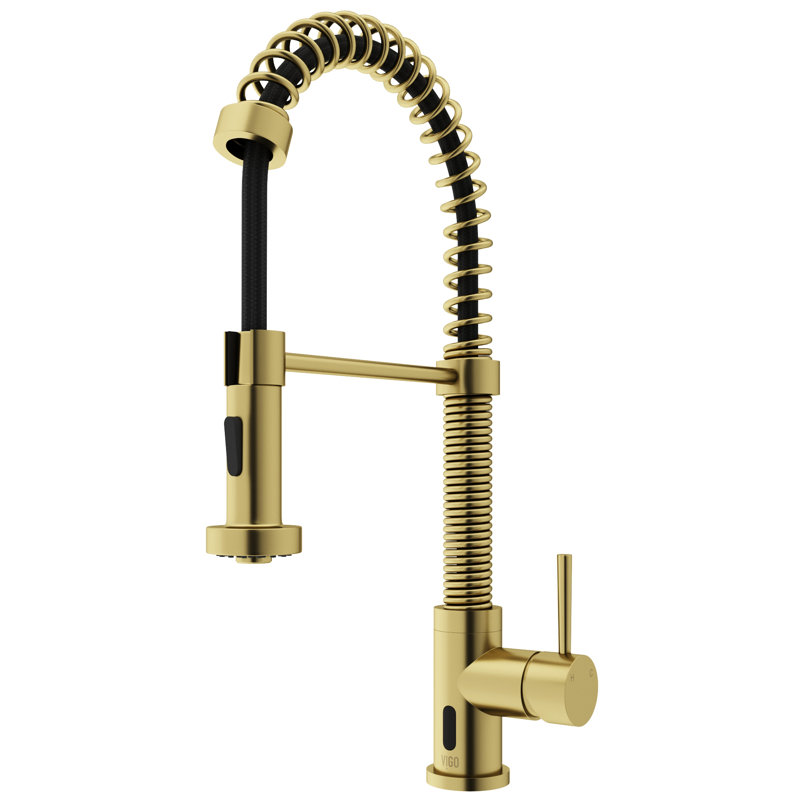 Robinet de cuisine Edison, Or brossé mat