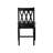 Plano Modern Dinner Chairs with PU Leather Seat, 3-X Back, Set of 2, Black Wood Finish-2085833573