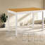 Ensembles de table de salle à manger 5 pièces peu encombrants en bois massif de style rustique pour cuisines compactes