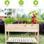Lit à fleurs surélevé en bois 48,5 x 30 x 24,4 po avec pieds et tablette de rangement pour les herbes, la cour, le patio et le balcon
