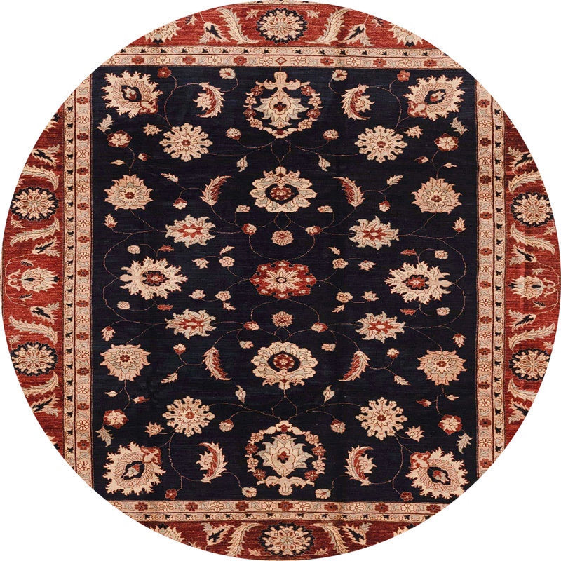 Abstract Indoor Rug, Round 4'