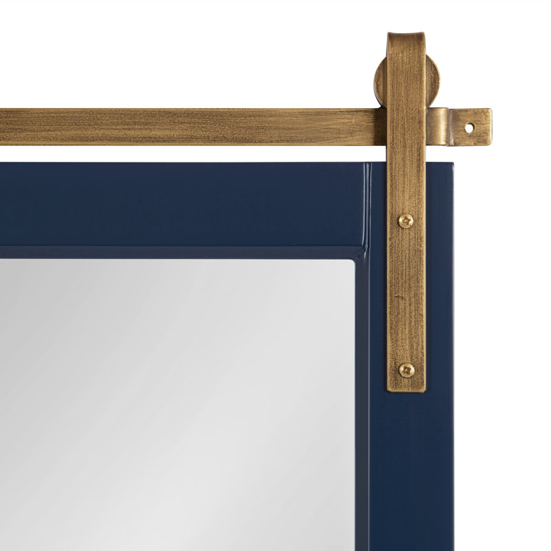 Miroir mural Strickler, 30,25 po x 24 po, Bleu marine