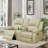 68" Premium Vegan Leather Reclining Living Room Loveseat With Middle Console And Cup Holders-2011895543