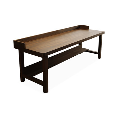 Nut-brown Rectangular Solid Wood writing desk