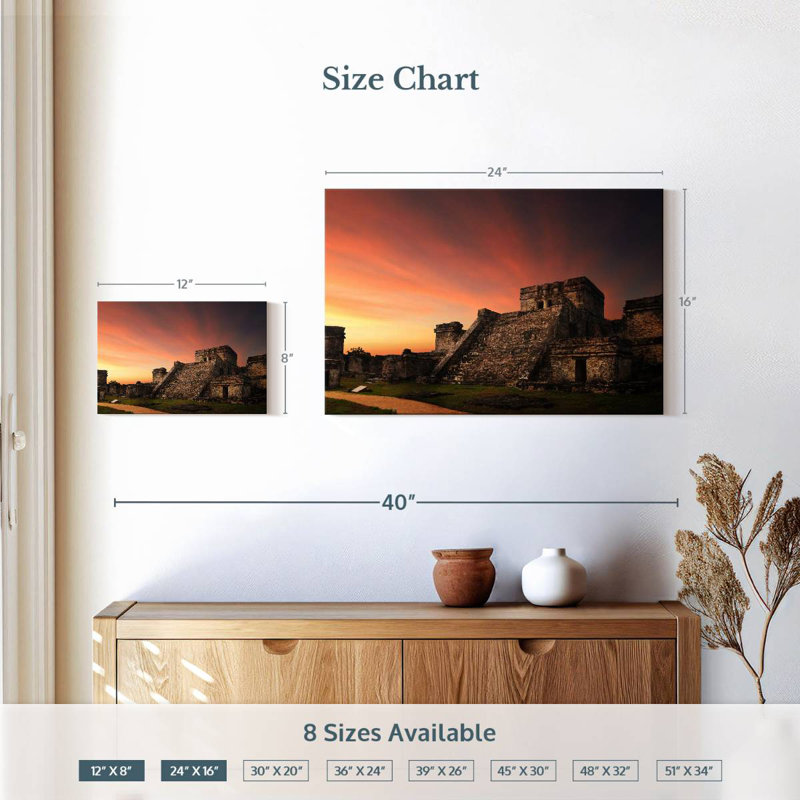 Nicci Ancient El Castillo, 16" H x 24" W