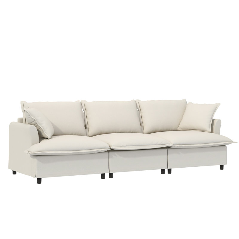 [Nouveau + Vidéo] Module canapé modulaire 3 places 94 * 35 ", Chenille beige