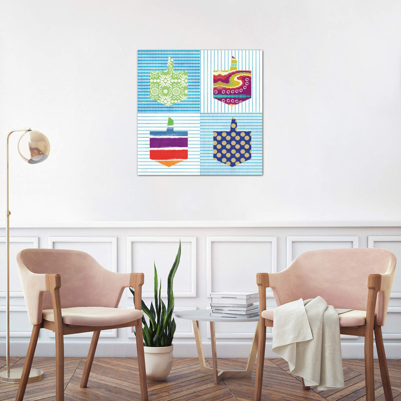 Dreidel Patch by Linda Woods - Wrapped Canvas Print, 93.98 cm H x 93.98 cm W x 3.175 cm D