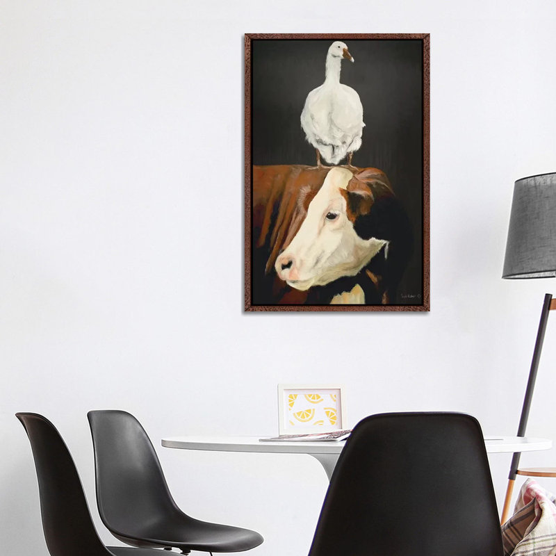 Two's Company 1 Piece Wall Art on Canvas, 101.6 cm H x 66.04 cm W, Classic Wood Framed