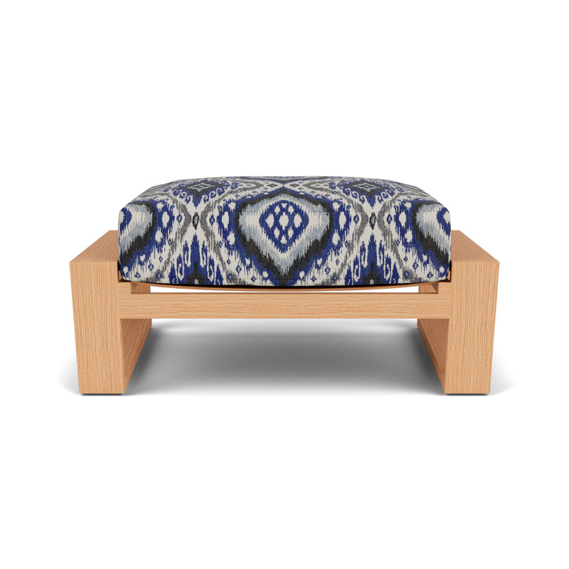 Pursuit Rectangle Outdoor Ottoman Patio Ottoman, Yoko Mediterranean