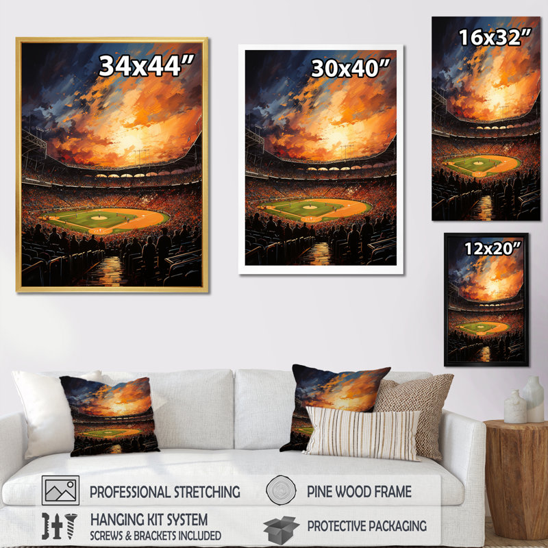 Clash du stade Stadium II, Toile tendue, H 20 po x l 12 po x P 1 po