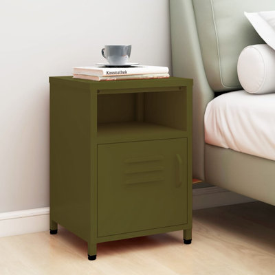 Bren 35cm W Steel Bedside Table