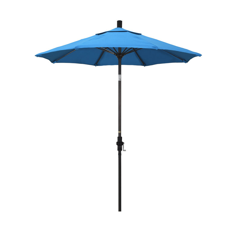 Parasol de marché 7,5 pi Brent, Noir, noir, noir, noir, Toile toile Sunbrella® cyan