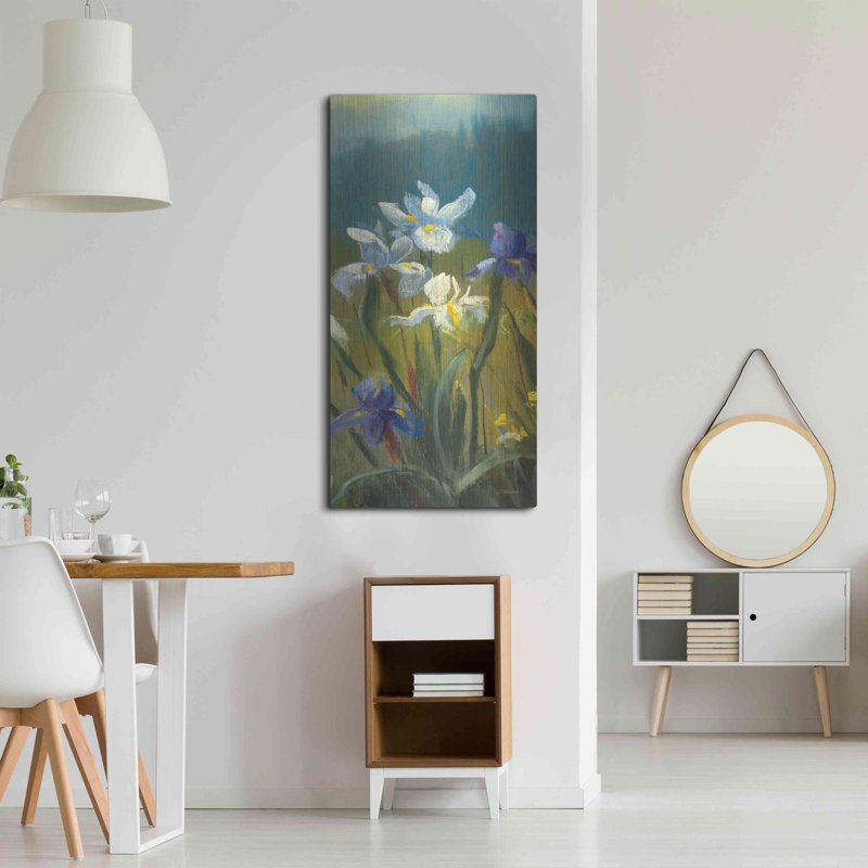 " Wild Iris III " by Carol Rowan, 48" H x 24" W