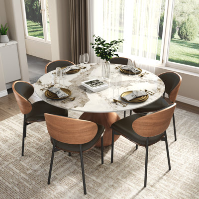 Otelia 7Pcs Dining Set Wide Seats For 4/6/8/10