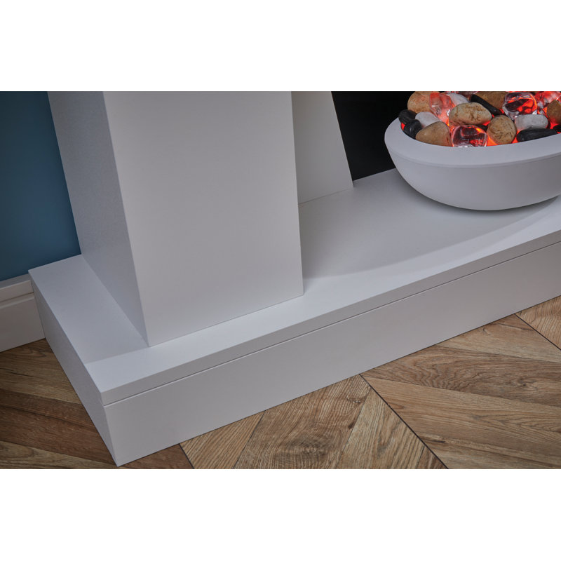 Kimberley Suncrest 130cm W White Electric Fireplace