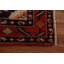 Geometric Red  Traditional Runner Rug 4x12