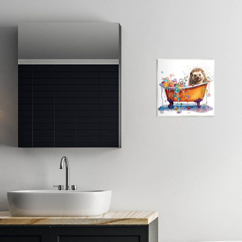 «Happy Hedgehog Bubble Bath», art mural par Mary Cunningham