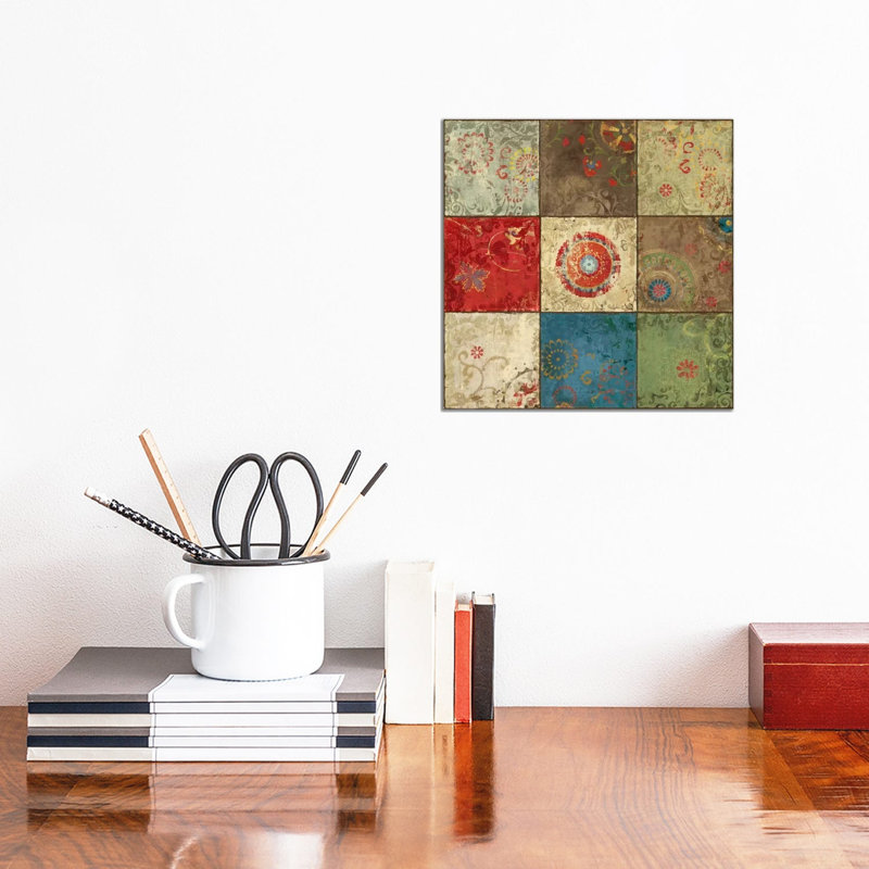 Suzani I 1 Piece Wrapped Canvas Painting, 30.48cm H x 30.48cm W x 1.91cm D