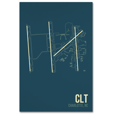 Vidur 'CLT Airport Layout' Graphic Art Print on Wrapped Canvas