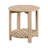 1-Shelf Round Engineered Wood Side End Table In Natural