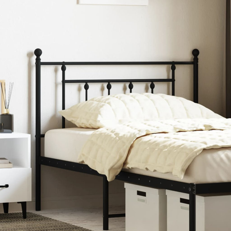 Aliha Headboard, 97cm H x 112cm W x 3cm D, Black