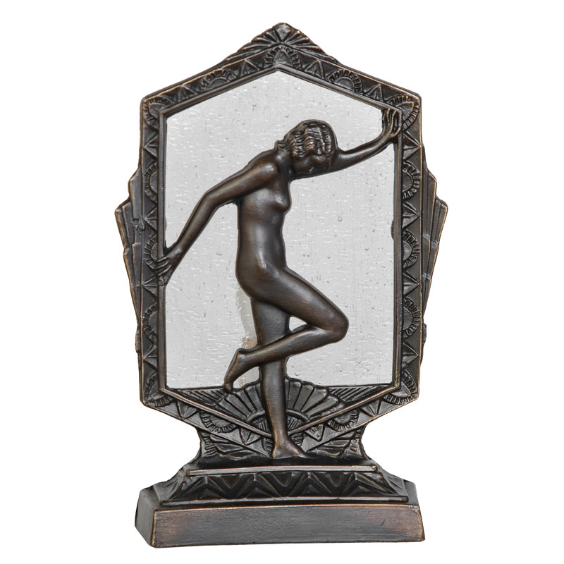 Lampe d'appoint 9 "High Deco Posing Lady, Gris