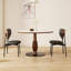 Table de salle à manger blanche et noyer-1209825115
