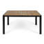 Table de salle à manger d'extérieur moderne avec design en bois d'acacia et en fer