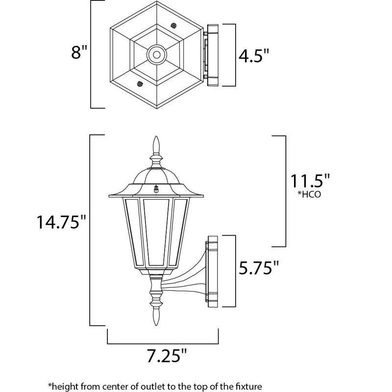Allegan Wall Light, Black