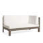 ensemble modulaire d'extérieur en bois avec coussins, blanc