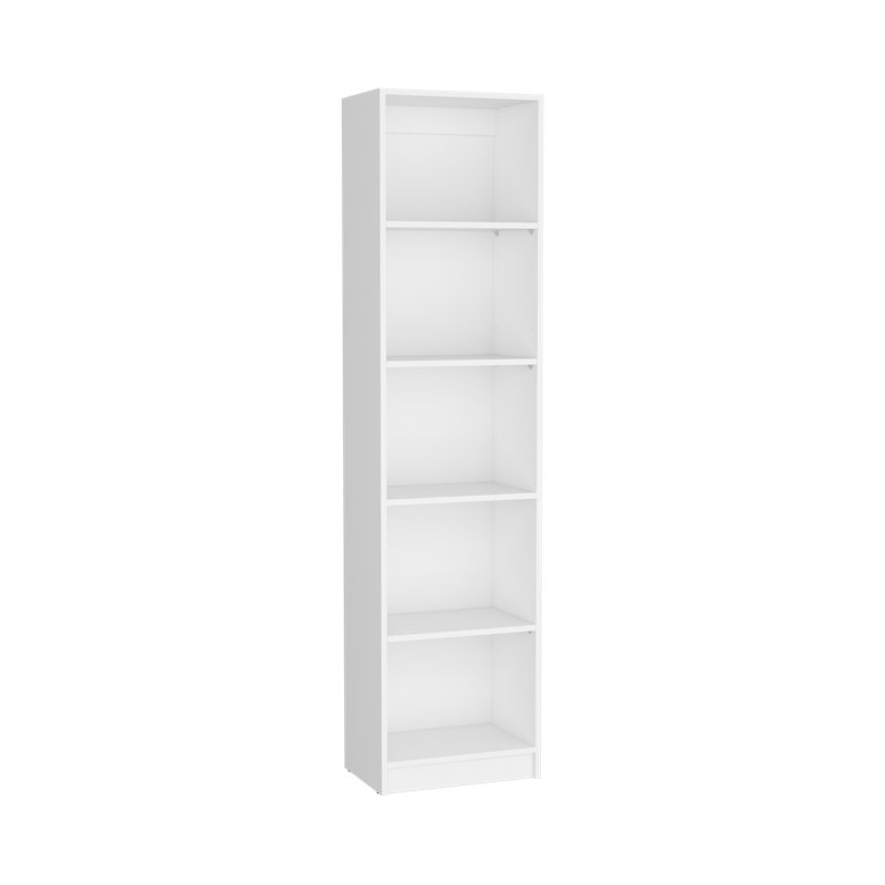 Bibliothèque Bkhome, Individuel, Blanc, (5 Shelves) 71.1" H x 17.72" W x 11.77" D