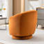 Fauteuil d'appoint plissé moderne avec base robuste et coussin rembourré épais-1152867599