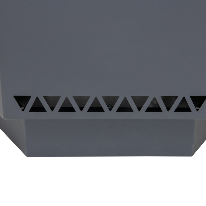 Lawrence Black Hexagonal Smokeless Wood Burning Fire Pit
