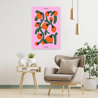 «Vibrant Pink Tomatoes», art mural