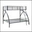 Lit superposé simple à structure métallique, mobilier de chambre à coucher, assemblage facile-63463243-63463242