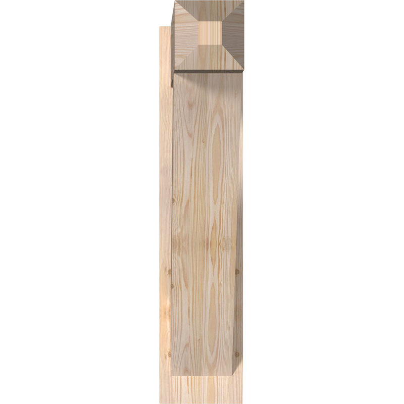 Artisan traditionnel en bois rustique, Sapin Douglas de 7 1/2 po (lisse), P 28 po x H 34 po