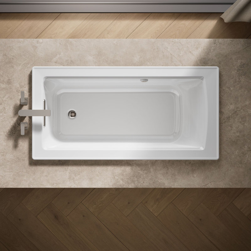 Archer® 60" x 30" Drop-in Air Acrylic Bathtub Heater Included, White