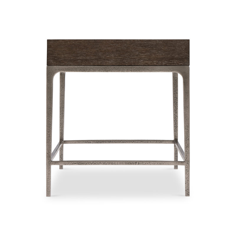 Linea End Table, Linea - Cerused Charcoal Finish