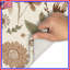 Tapis de bain beige à motif floral-870730176
