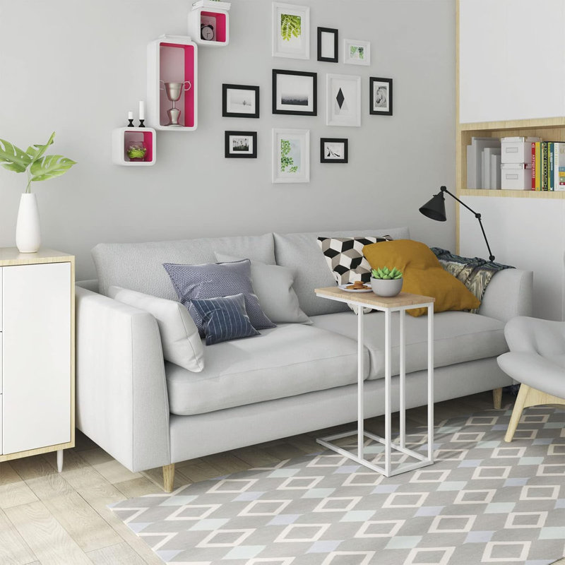 Evei Coffee Table, White, Natural