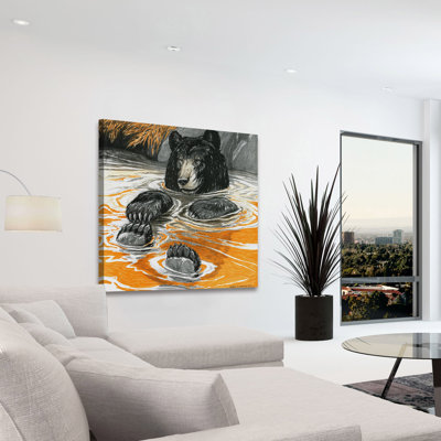 Cool Bear 1 Piece Wrapped Canvas Painting