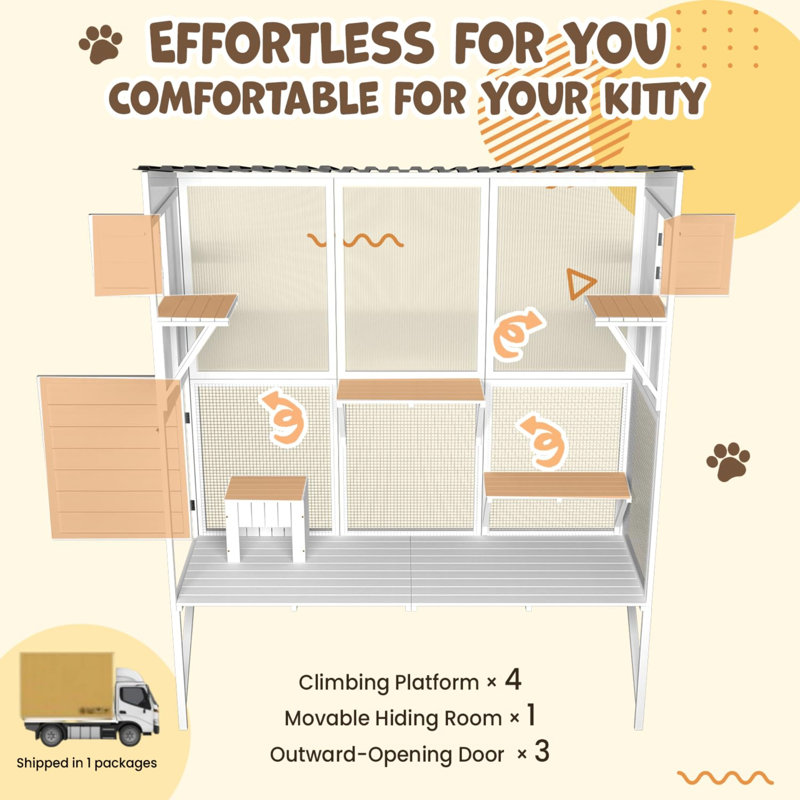 Cat Cage, White